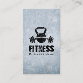 Grunge Fitness Personal Trainer Kettlebell Barbell Visitenkarte