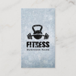 Grunge Fitness Personal Trainer Kettlebell Barbell Visitenkarte