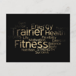 Grunge Fitness Postkarte