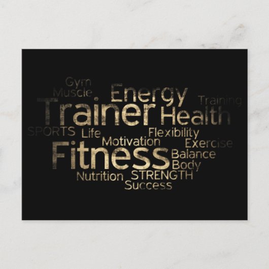 Grunge Fitness Postkarte (Vorderseite)
