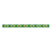 Grunge Flag Brasilien Custom Ribbon Ripsband (Vorderseite)