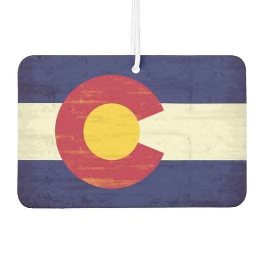 Grunge Flag Colorado Autolufterfrischer (Vorderseite)