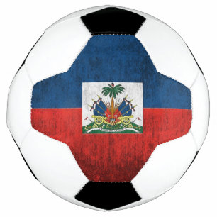 Grunge Flag Haiti Fußball
