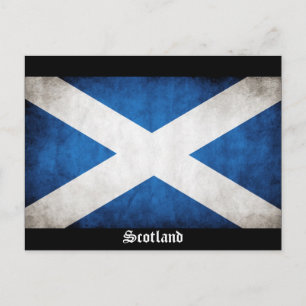 Grunge Flag Schottland Postkarte