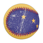 Grunge Flag von Alaska Baseball (Vorderseite Links)