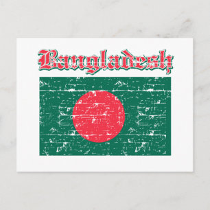 Grunge Flag von Bangladesch Postkarte