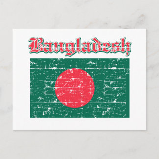 Grunge Flag von Bangladesch Postkarte