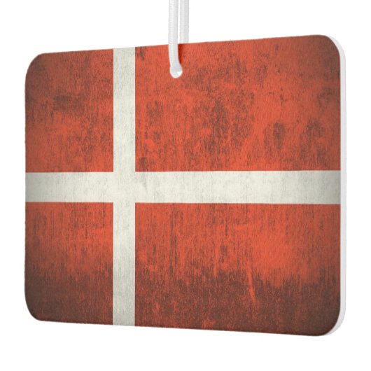 Grunge Flag von Dänemark Autolufterfrischer (Links)