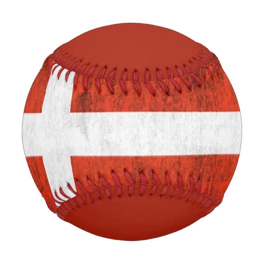 Grunge Flag von Dänemark Baseball (Vorderseite)