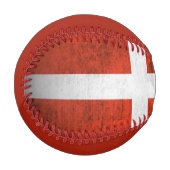 Grunge Flag von Dänemark Baseball (Vorderseite Links)