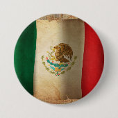 Grunge Flag von Mexiko Button (Vorderseite)