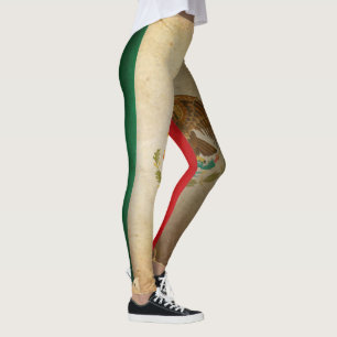 Grunge Flag von Mexiko Leggings