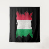 Grunge-Flagge Italiens, italienische Flagge, Pinse Wandteppich (Vorderseite)