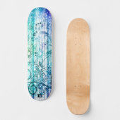 Grunge Floral Dd Brand Skateboard (Vorderseite)