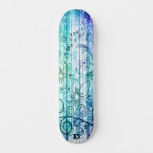 Grunge Floral Dd Brand Skateboard (Vorderseite)