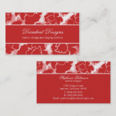 Grunge Floral Decadance Business Card Visitenkarte (Vorne/Hinten)