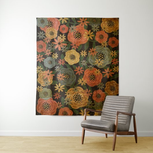 Grunge Floral Large Wandteppich (Beispiel)