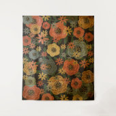 Grunge Floral Large Wandteppich (Vorderseite)