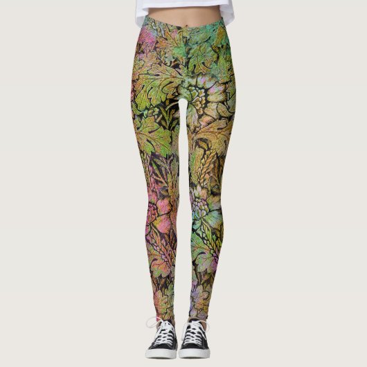 Grunge Floral Leggings (Vorderseite)