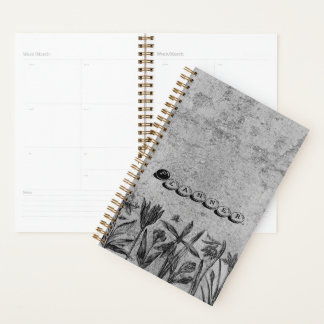 Grunge Floral Planner Journal Planer