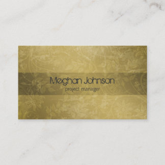 Grunge Floral Sepia Trendy Business Card Visitenkarte