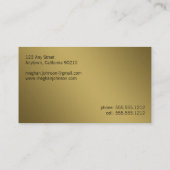 Grunge Floral Sepia Trendy Business Card Visitenkarte (Rückseite)