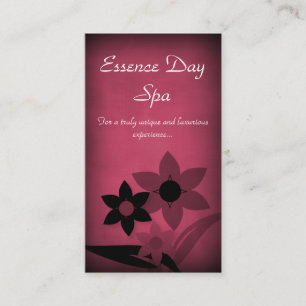 Grunge Florals Business Card, Burgund Visitenkarte