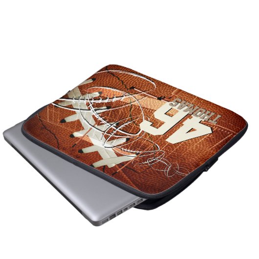 Grunge Football Laptopschutzhülle (Vorne Knopf)