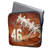 Grunge Football Laptopschutzhülle (Vorderseite Links)