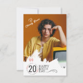 Grunge | Foto einer beliebigen Alterskarte Dankeskarte (Vorderseite)