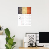 Grunge France Flag Kalender 2017 Poster (Heimbüro)