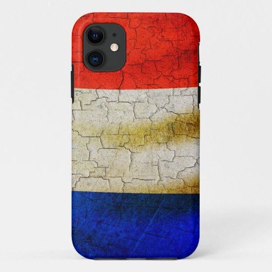 Grunge-France-Flagge Case-Mate iPhone Hülle (Rückseite)