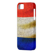 Grunge-France-Flagge Case-Mate iPhone Hülle (Rückseite Links)