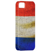 Grunge-France-Flagge Case-Mate iPhone Hülle (Rückseite/rechts)