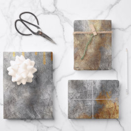 Grunge für Vintage graue Fohlen Geschenkpapier Set