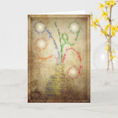 Grunge Geburtstagskarte Karte (Gelbe Blume)