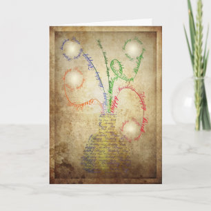 Grunge Geburtstagskarte Karte