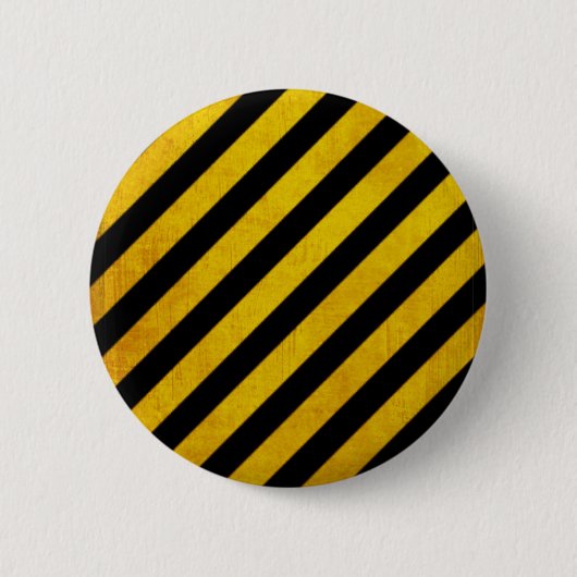 Grunge-Gefahrenstreifen Button (Vorderseite)
