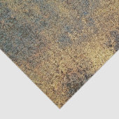 Grunge Gelb & Blau rostendes Metallmuster Seidenpapier (Ausschnitt)