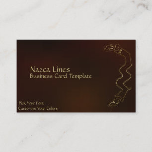 Grunge-Geoglyphen-Logo Gold Metallisch Nazca-Linie Visitenkarte