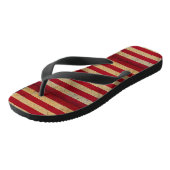 Grunge gestörte USA Flag-Falsches Flip Flops Badesandalen (Schrägansicht)
