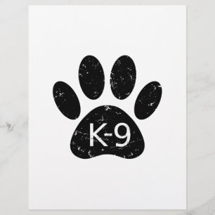 Grunge gestörter Hund Paw K-9