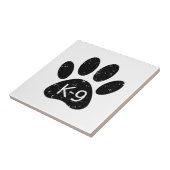 Grunge gestörter Hund Paw K-9 Fliese (Seite)