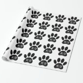 Grunge gestörter Hund Paw K-9 Geschenkpapier (Ungerollt)