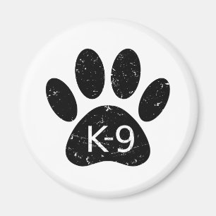 Grunge gestörter Hund Paw K-9 Magnet