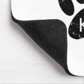 Grunge gestörter Hund Paw K-9 Mousepad (Ecke)