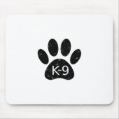 Grunge gestörter Hund Paw K-9 Mousepad (Vorne)
