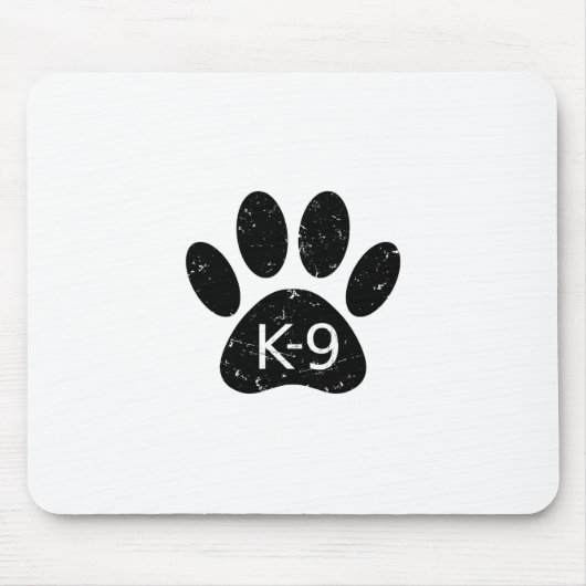 Grunge gestörter Hund Paw K-9 Mousepad (Vorne)