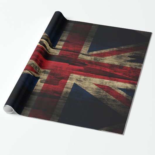 Grunge-Gewerkschafts-Jack-Briten-Flagge Geschenkpapier (Ungerollt)