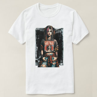 Grunge Girl Punk Rock Street Art Quote Graffiti T-Shirt